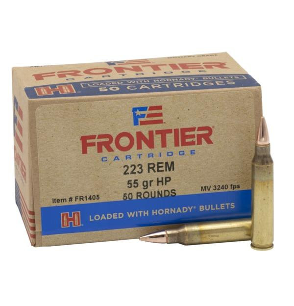 Hornady Frontier Rifle Ammunition .223 Rem 55 gr HP Match 3240 fps 50/ct