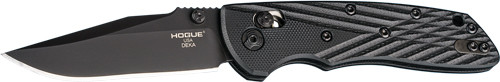Hogue Deka 3.25" ABLE Lock Folder Clip Point Blade Blk Finish G-10 - Solid Blk