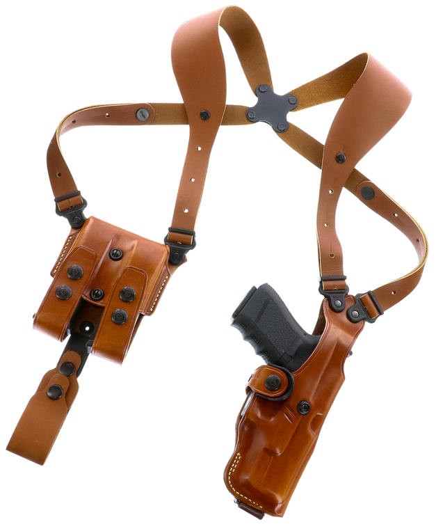 Galco VHS4212R VHS 4.0 Shoulder System Tan Leather Fits 1911 Fits 5" Barrel Ambidextrous