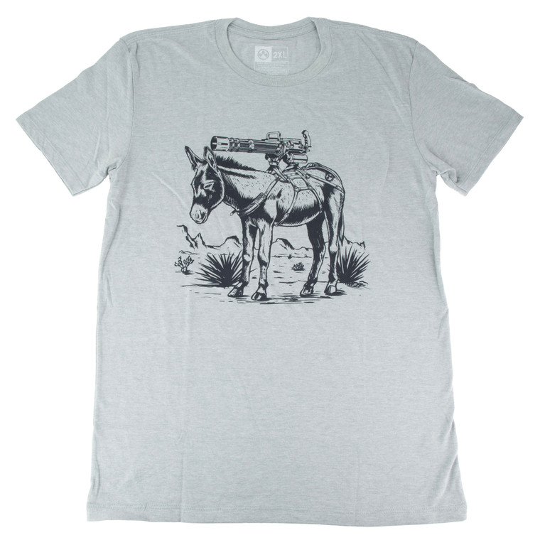 Magpul MAG1528-041-2XL Burro CVC Stone Gray Heather Cotton/Polyester Short Sleeve 2XL