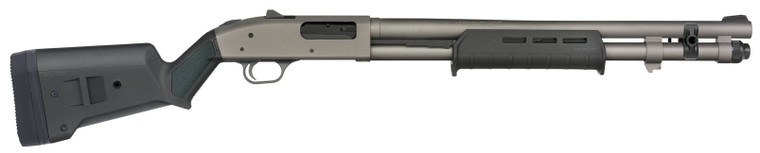 Mossberg 50797 590A1 12 Gauge 6+1 20" Tungsten Gray Cerakote Barrel & Drilled & Tapped Receiver, Magpul SGA Black Synthetic Stock