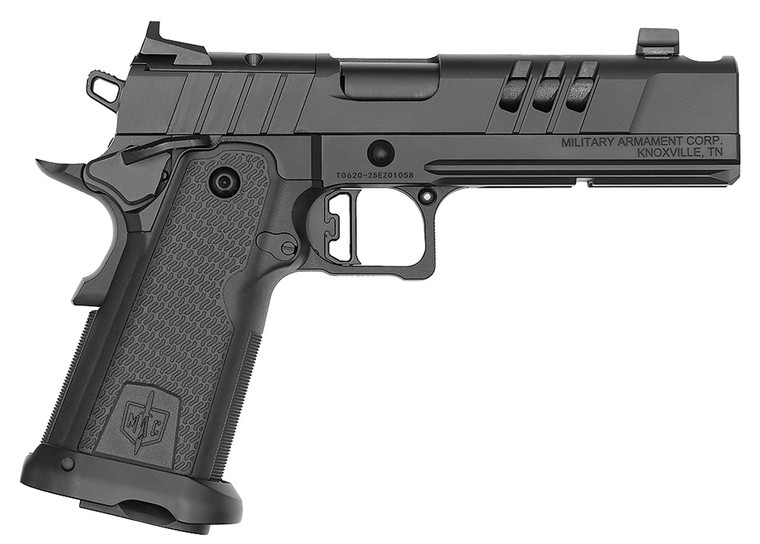 MAC 12500016 9 DS-D Comp 9mm Luger 17+1 5" Black QPQ Ported Bull Barrel, QPQ Tenifer Cerakote Ported/Optic Cut/Serrated Steel Slide, QPQ Tenifer Cerakote Steel Frame w/Accessory Rail & Beavertail