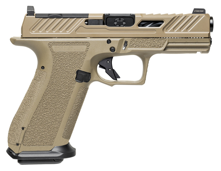 Shadow Systems CA Compliant XR920 Handgun 9mm Luger 10rd Magazine(2) 4" Spiral Black Barrel FDE Grip/Slide