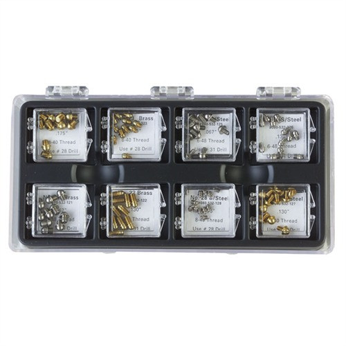 Brownells Shotgun Sight Bead Kit C With Shoulders Brass & Ss