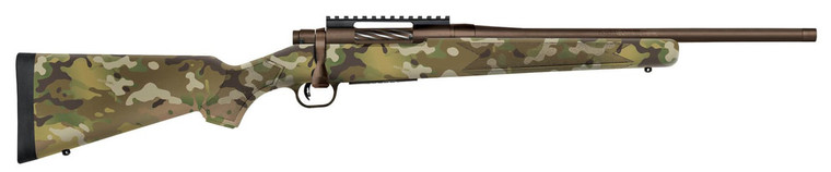 Mossberg 28280 Patriot Compact 350 Legend 4+1 18" Patriot Brown Cerakote Threaded Bull Barrel, Patriot Brown Cerakote Steel Receiver w/Picatinny Rail, MultiCam Fixed Synthetic Stock