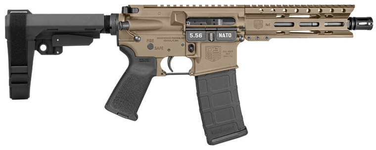 Diamondback DB1913K061 DB15 5.56 NATO 30+1 7" Flat Dark Earth Cerakote Heavy Barrel 7075-T6 Aluminum Receiver 6" M-LOK Handguard SBA3 Brace Magpul MOE Grip