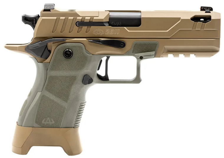 Oa Defense OA2311CPROPLSHDSPRT17 2311 Compact Pro Plus Kit 9x19 17rd 4.25" Black DLC Ported Barrel High Desert Sage Optic Ready 17-4 Stainless Steel Slide High Desert Sage Polymer Grip Ambidextrous