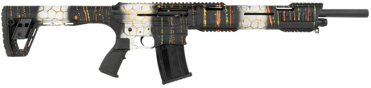 Tokarev USA 21000428 TAR SP 12 Gauge AR Style 18.50" Splatter Camo Aluminum Receiver w/Picatinny Rail, Polymer Stock, Ambidextrous