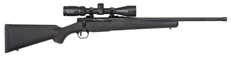 Mossberg 28246 Patriot w/Optic 450 Bushmaster 4+1 20" Matte Blued Threaded Barrel, Matte Blued Drilled & Tapped Receiver, Fixed Black Synthetic Stock, Vortex Crossfire II 3-9x40mm