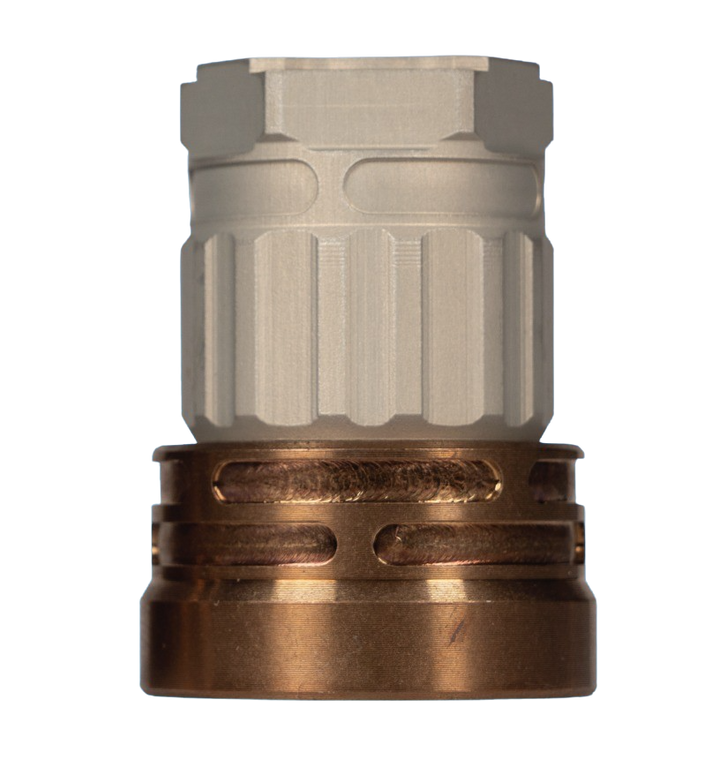 Q LLC ACCE9MOUNTTRILUGCLEAR Erect9r Three-Way Mount 9mm Aluminum/Stainless Steel Clear Hardcoat Anodized Tan