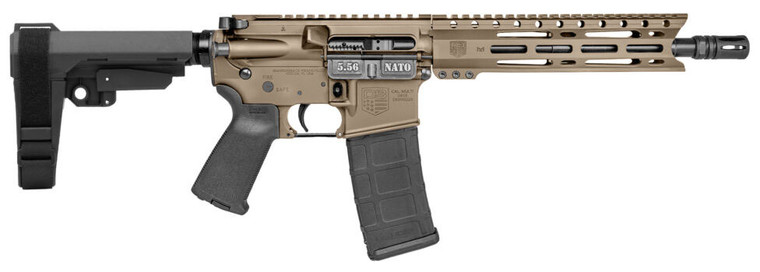 Diamondback DB1916K061 DB15 5.56 NATO 30+1 10" Flat Dark Earth Cerakote Heavy Barrel 9" M-LOK Handguard 7075-T6 Aluminum SBA3 Brace Magpul MOE Grip