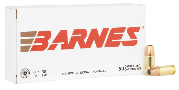 Barnes Bullets 32516 9mmLuger 124gr Sierra Jacketed Hollow Point 50 Per Box/10 Case