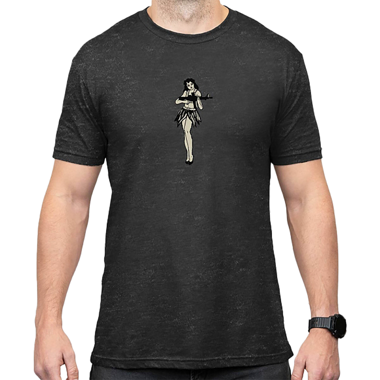 Magpul MAG1117-010-S Hula Girl CVC Charcoal Gray Cotton/Polyester Short Sleeve Small