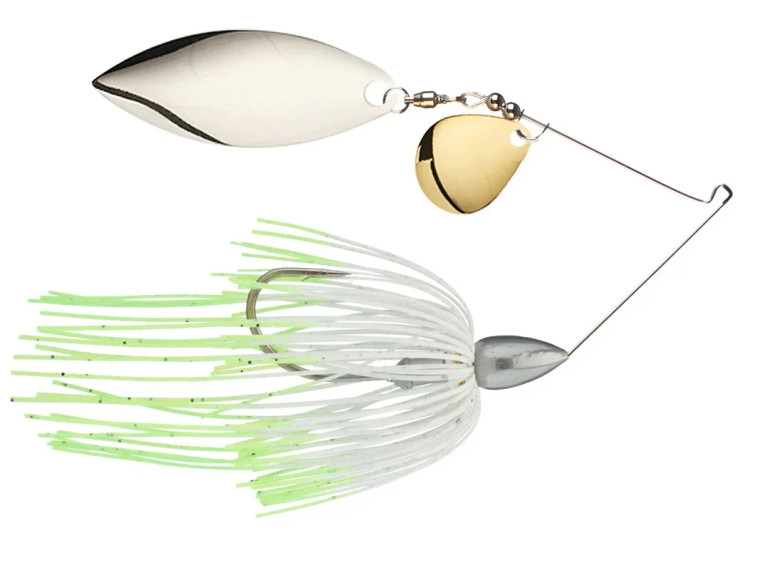 War Eagle Spinnerbait Nickle Frame TW 1/2 Hot White Shad