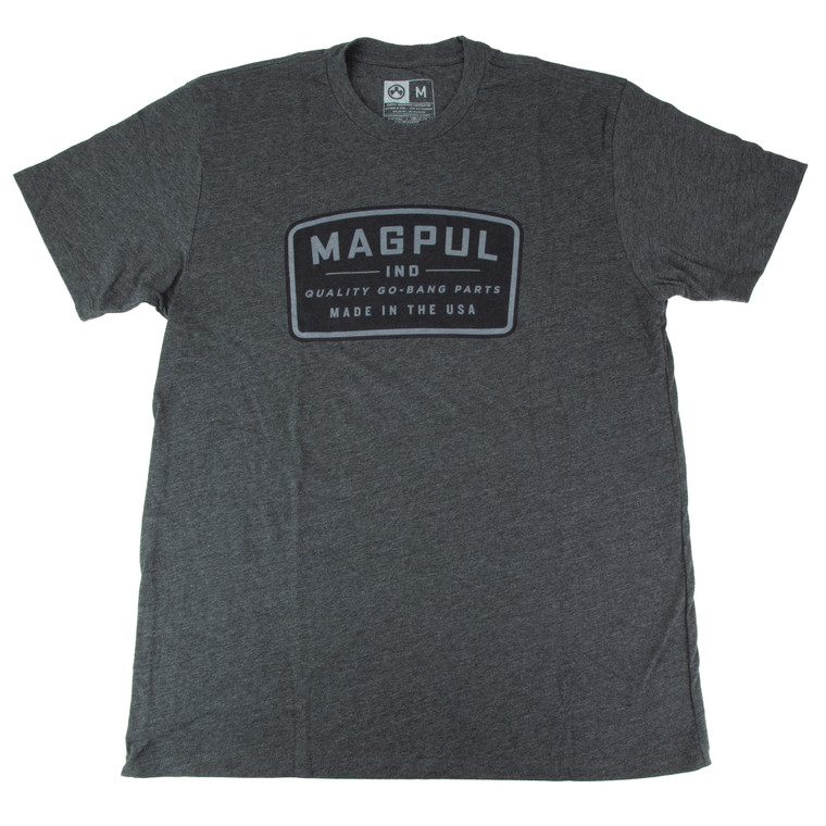 Magpul MAG1526-010-M Go Bang Parts Charcoal Gray Cotton/Polyester Short Sleeve Medium