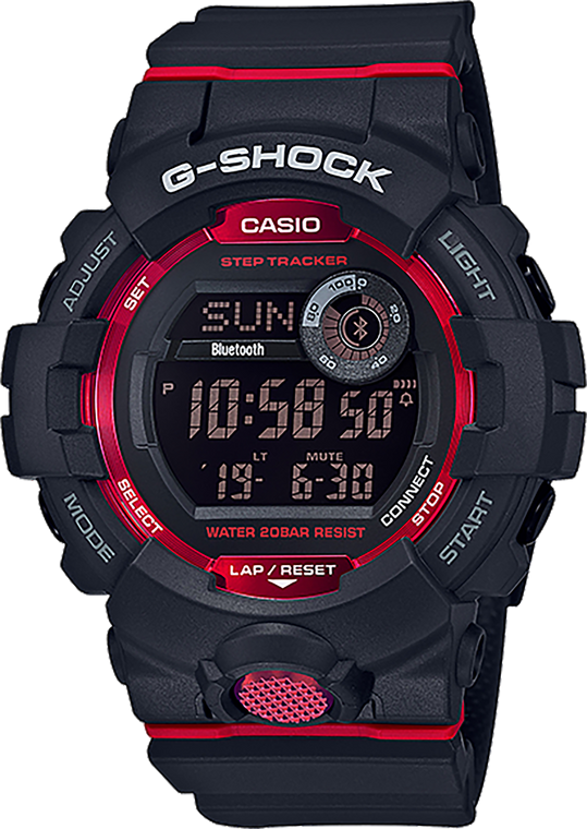 Gshock Gbd8001 Mens Gshock Blk/Rd
