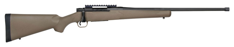 Mossberg 28253 Patriot Predator Full Size 22-250 Rem 5+1 22" Matte Blued Fluted Threaded Barrel, Matte Blued Stainless Steel Receiver w/Picatinny Rail, Flat Dark Earth Fixed Synthetic Stock