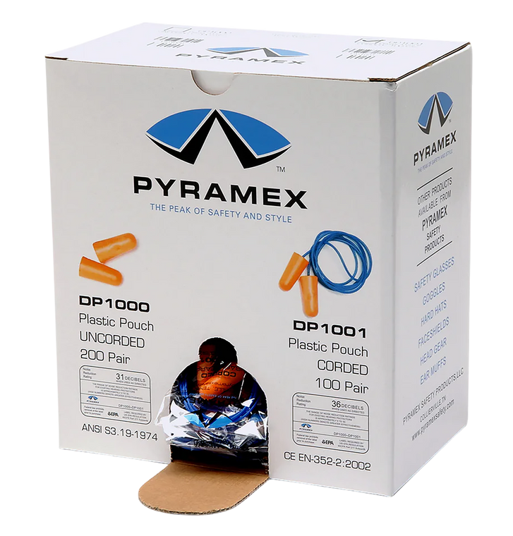 Pyramex DP1000 Foam 32 dB In The Ear Orange 200 Pair