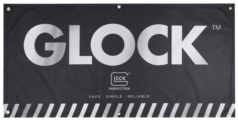 Glock AD02044 Fabric Banner Black 4' x 2'
