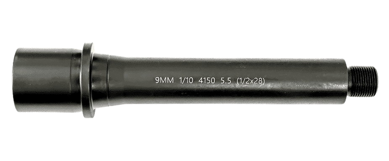 Lead & Steel Llc LS9mm5.5-28 AR9 9mm Straight Profile Black Nitride Chrome Moly Vanadium