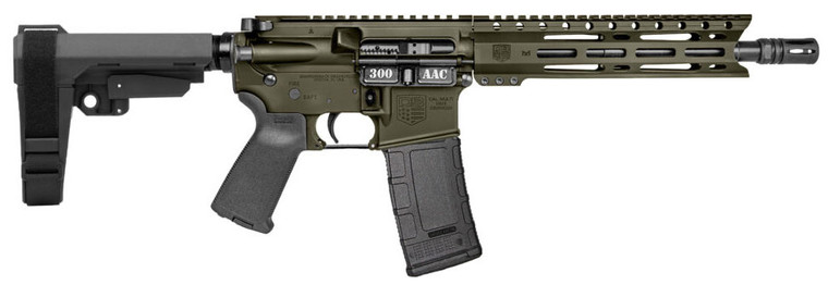 Diamondback DB1916B101 DB15 300 AAC 30+1 10" OD Green Cerakote Heavy Barrel 9" M-LOK Handguard 7075-T6 Aluminum SBA3 Brace Magpul MOE Grip