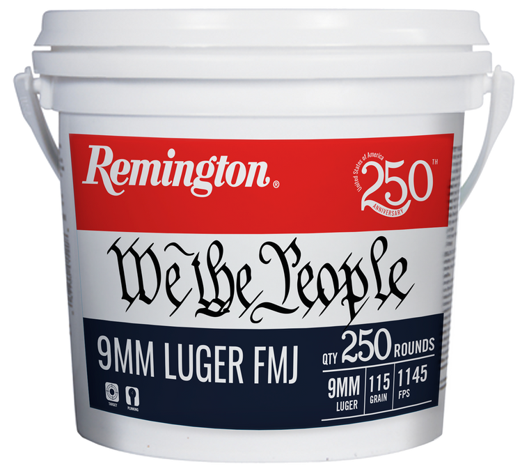 Remington Ammunition 21385 9mmLuger 115gr Full Metal Jacket 250 Per Box/4 Case