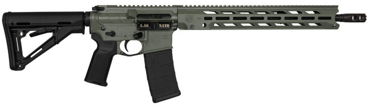 Diamondback DB1784K791 DB15 Obsidian 5.56 NATO 30+1 16" Black Nitride Threaded Barrel, Jungle Green Cerakote Picatinny Rail Aluminum Receiver, Magpul CTR Black Synthetic Stock & Magpul MOE K2 Grip