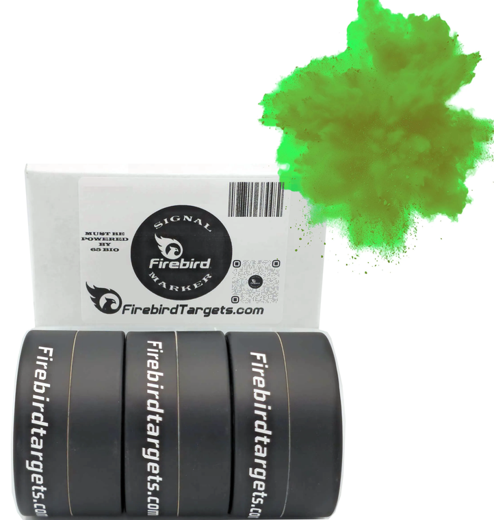 Firebird USA SMG Signal Marker Moving Trajectory/Static Green Universal Firearm 65mm 3 Pack