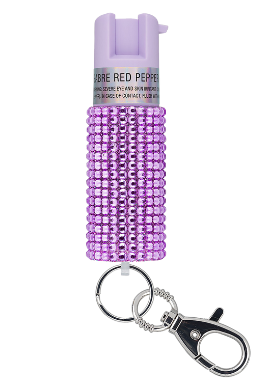 Sec Krjlv02 Jeweled Pepper Spray Lavender