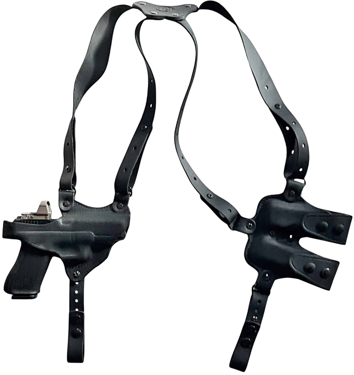 1791 Gunleather NSS1SBLVR Optic Ready Shoulder Vertical Black Fits 1911 Right Hand