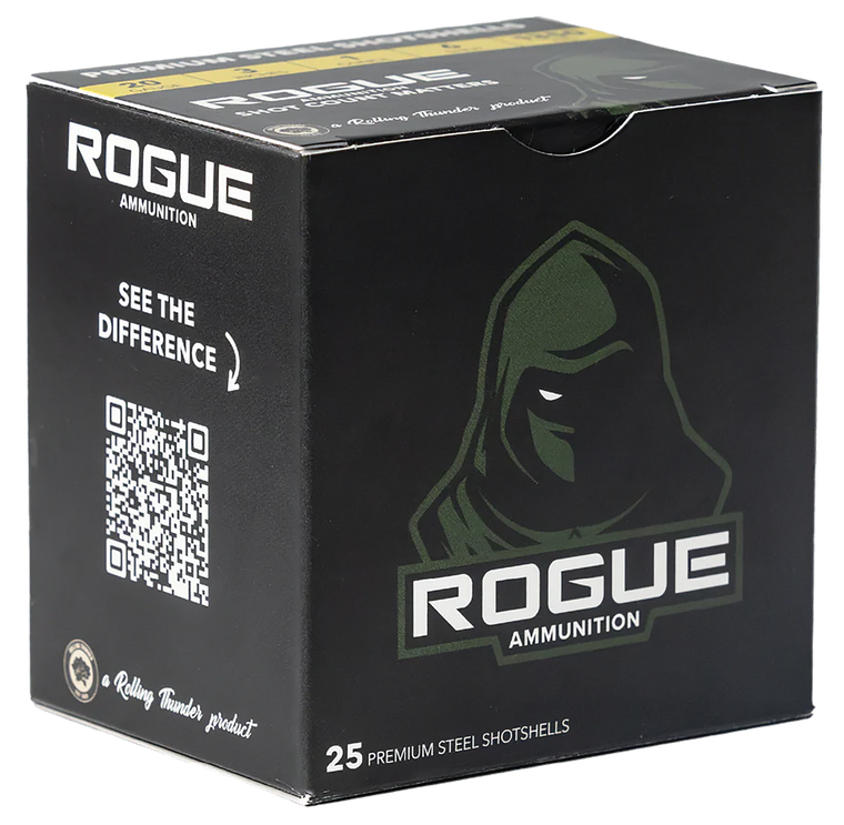 Rogue Ammunition RA-20-1-6S 20Gauge 3" 1oz 6Shot 25 Per Box/10 Case