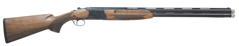 Pointer REXFT912BBW12 FT912 Field Trek Full Size 12 Gauge Break Open 3" 2rd 28" Black Over/Under Vent Rib Barrel, Black Steel Receiver, Fixed Walnut Stock, Ambidextrous