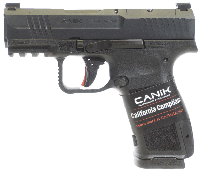 Canik HG7884CA-N Mete MC9L *CA Compliant 9mm Luger 10+1 3.18" Black Steel Barrel, Black Nitride Steel Serrated Slide, Black Polymer Frame w/Picatinny Rail, Interchangeable Backstrap Grip