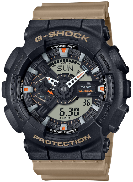 Gshock Ga110Tu1A5Cr Anlg-Digtl Wrld Time Tan