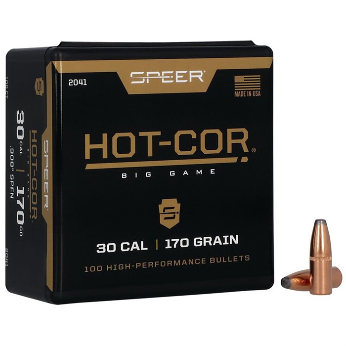 Speer 30 Caliber (0.308'') 170Gr Soft Point Flat Nose 100/Box