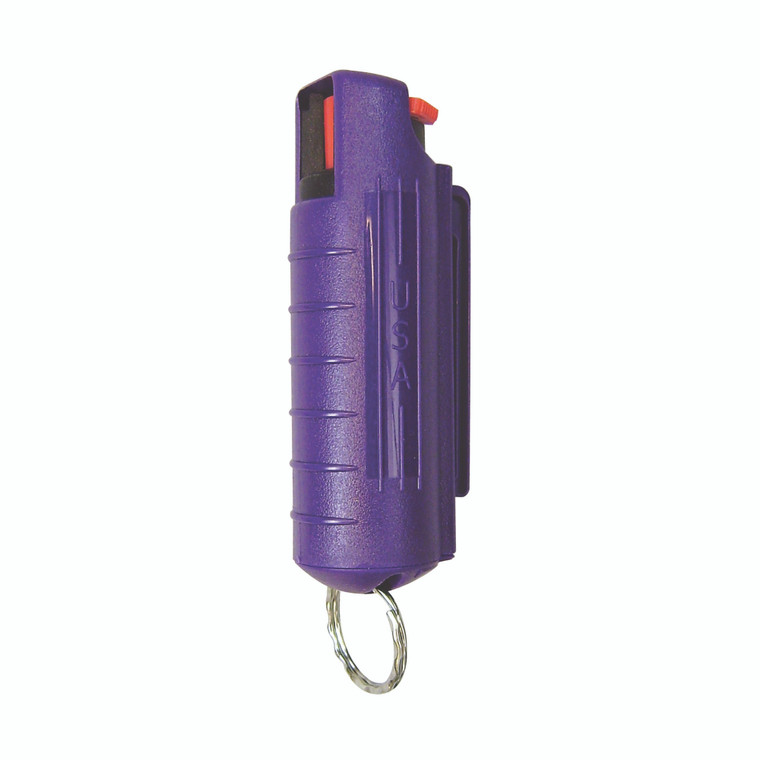 Personal Security Products Blue Heat Pepper Spray Canister with Case and Key Ring 1/2 oz Purple