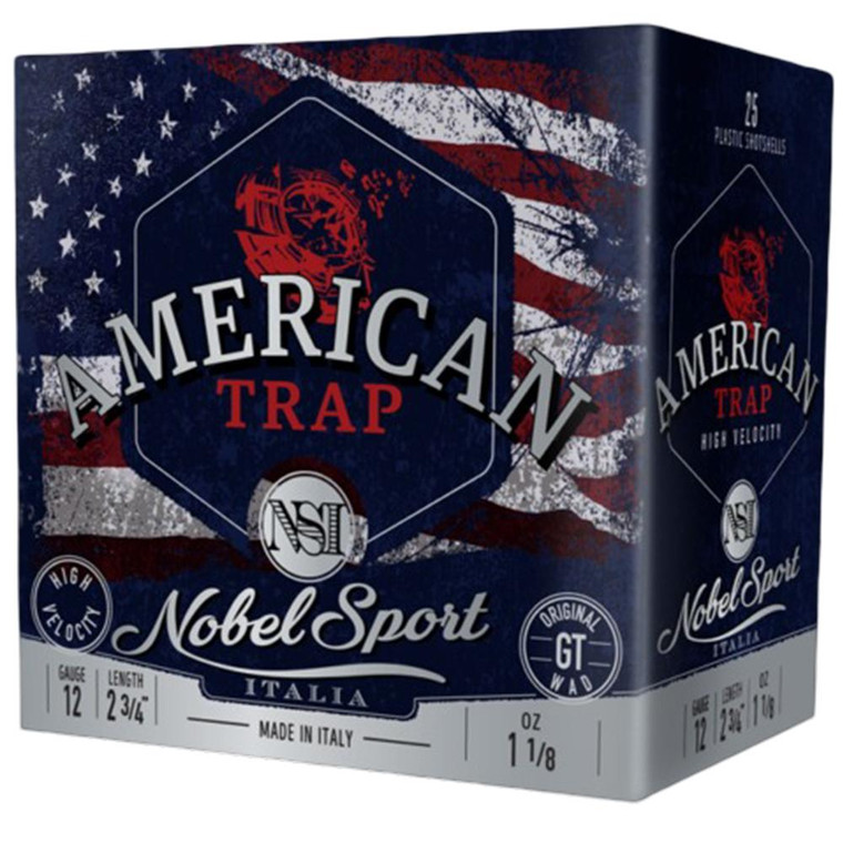 Noble NSI Target Nobel Speed Shotshell 12 ga 2-3/4" 1-1/8 oz 1300 fps #8 250/ct Case (10-25/ct Boxes)