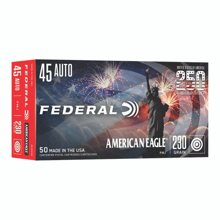 Federal AE45USA American Eagle 45ACP 230gr Full Metal Jacket 50/Box
