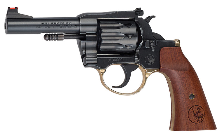 Henry H16 Golden Boy Deadeye Handgun .22 S/L/LR 10rd Capacity 4" Blued Barrel Walnut Gunfighter Grip