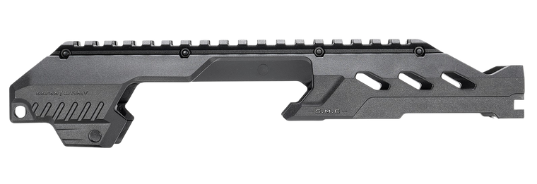 Strike Industries SMCCP320TRAIL SMC Charlie Top Rail Black Steel Compatible w/ Extended Charging Handle for P320 Slides