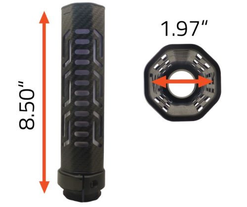 Lancer Suppressor Cover 8.5" 1.97"Lancer Lch5 Carbon Fiber