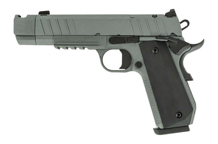 Tisas 1911 Nightstalker SF-C Handgun 45 Auto 8rd Magazine 4.25'' Compensated Barrel Cerakote Grey Finish