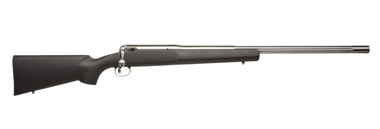Savage 33068 110 LRPV Full Size 6.5 PRC 1rd 26" Stainless Single Shot Barrel Stainless Steel Receiver Black HS Precision