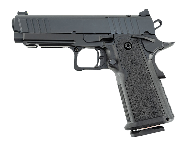 Tisas 1911 Duty 9 DS Handgun 9mm Luger 18rd Magazines(2) 4.25" Barrel Titanium Firing Pin Black w/Rail