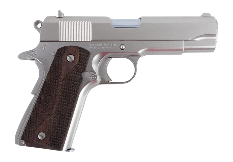 Tisas 1911 Tank Commander Handgun 9mm Luger 9rd Magazines (2) 4.25" Barrel Nickel