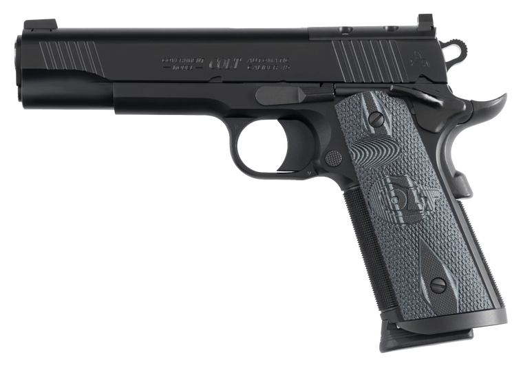 Colt CCU Government 1911 Handgun .45 ACP 8rd Magazine 5" Barrel Matte Black DLC G10 Grips Optic Ready