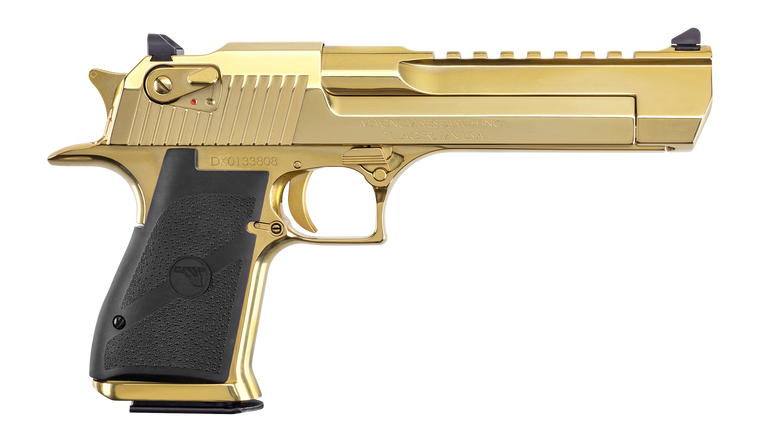 Magnum Research DE44ZNG Desert Eagle Mark XIX 44 Mag 7+1 6" Picatinny Rail Barrel Gold Zirconium Nitride Serrated Slide & Frame