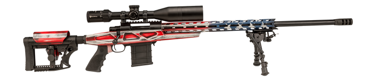 Howa HCRA25CRUSAMDT 1500 w/Optic 25 Creedmoor 10+1 24" Threaded Barrel American Flag Cerakote Steel Drilled Tapped Receiver