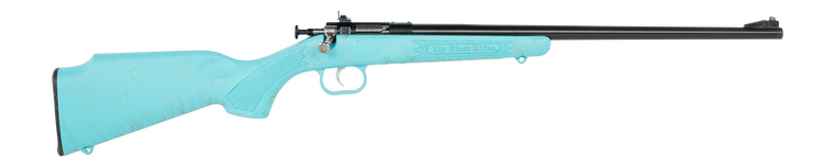 Keystone Crickett Rifle 22 LR 16.1 in. Blued/Blue w/Gold Web