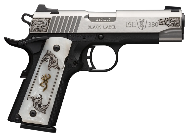 Browning 1911-380 Medallion Handgun .380 ACP 8rd Magazine 3.64" Barrel Black Stainless